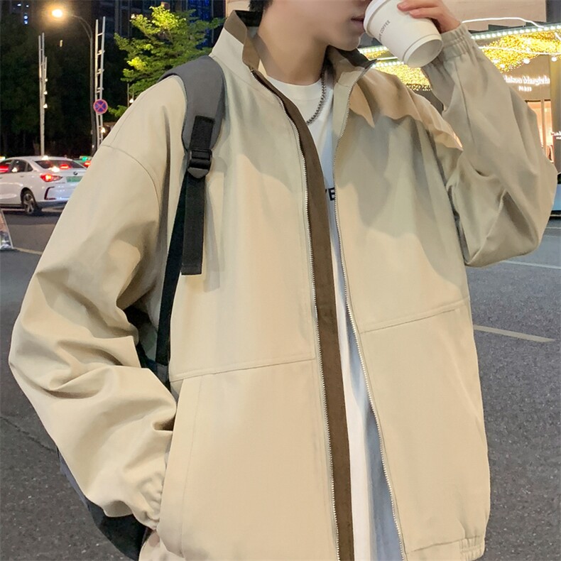 美式复古立领外套男士秋季新款休闲夹克JK02568-P86,男装夹克,星座308B-2