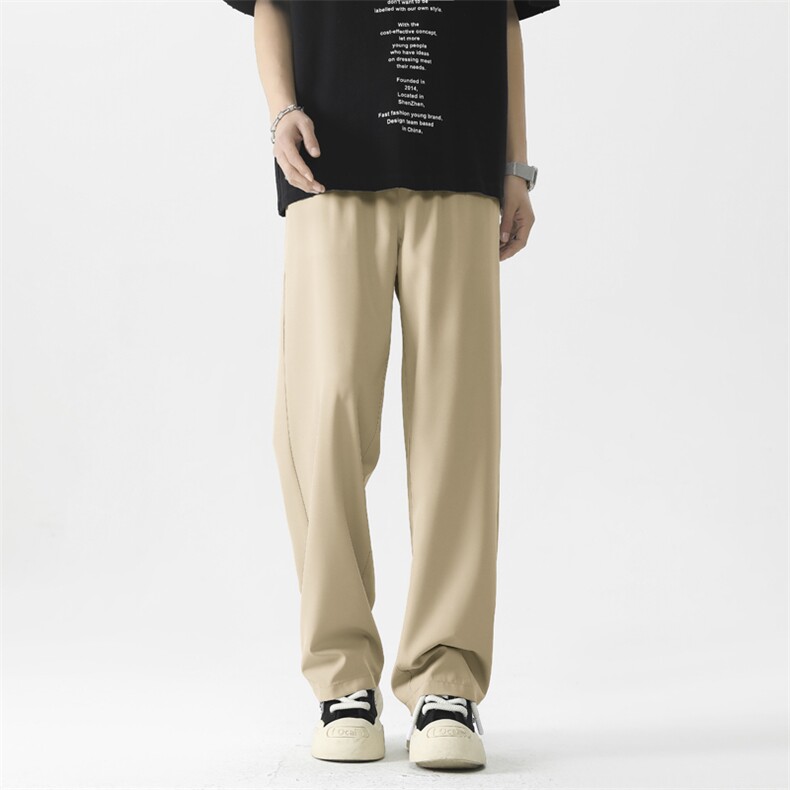 薄款冰丝宽松阔腿西装裤潮运动休闲长裤子2028特批22,男装休闲裤,星座718-1