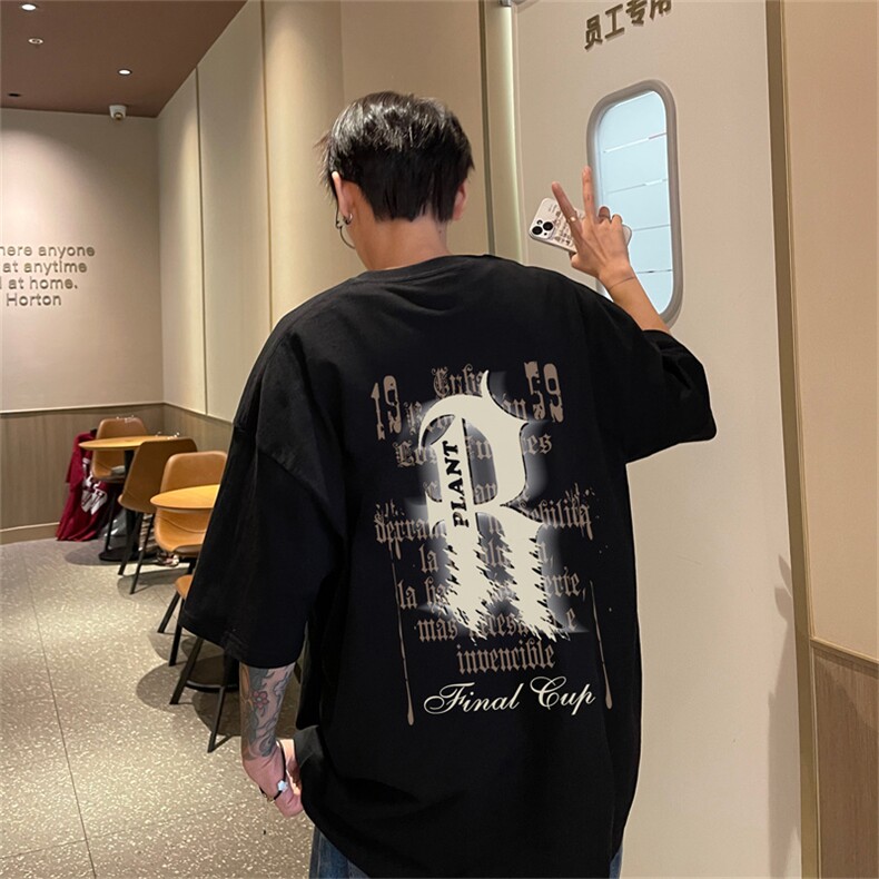 特P19控38230g重磅纯棉港风短袖t恤男DT3137-P25控38,男装T恤,电商B370
