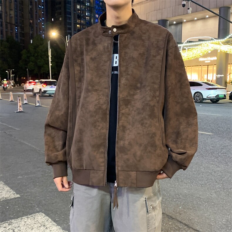 夜景机动皮衣扎染防水立领皮夹克男士休闲皮外套A406JK2550P88,男装夹克,星座309（原A406）