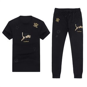D95106 2021夏季新款高端商务高品质套装男韩版透气男装图片