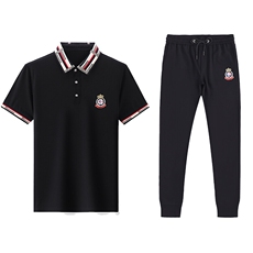 HP509夏季新款男士休闲套装刺绣男装百搭二件套，男装休闲套装，电商B360