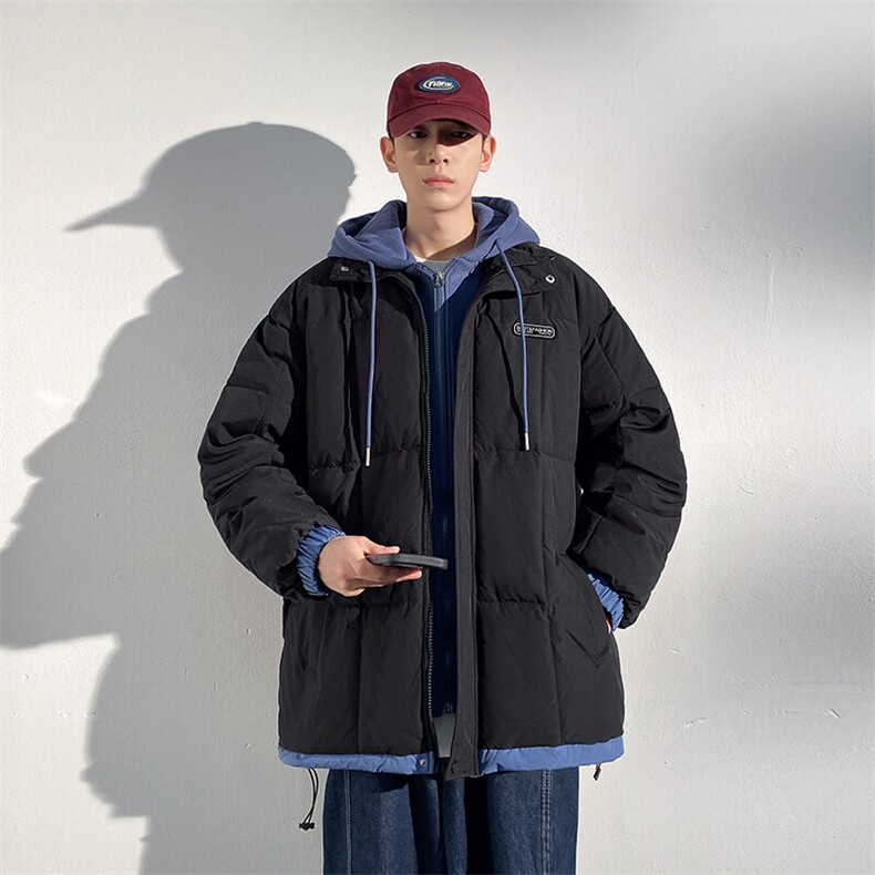 冬季格子男士棉袄加厚棉衣潮流连帽字母潮流棉服A266-WMY2311-P75图片