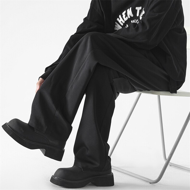 休闲三丝斜西裤裤子宽松大码男垂感直筒裤K8555-P35【特价】图片