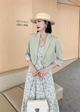 【现货】夏季新款套装西装碎花连衣裙,女装职业装,罗琳格