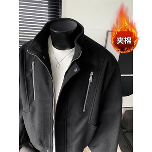 现货立体解构夹棉工装棉衣男秋冬美式潮牌呢料外套-A2261P85控148图片