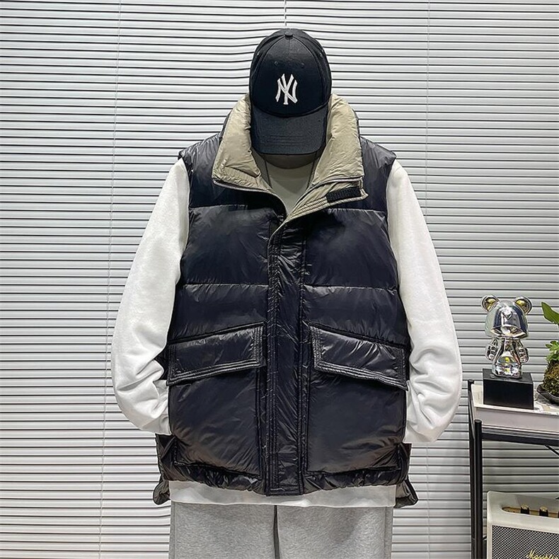 2025新款冬季短款休闲男士羽绒马甲A221-2-6281P150,女装马甲,电商A221-2