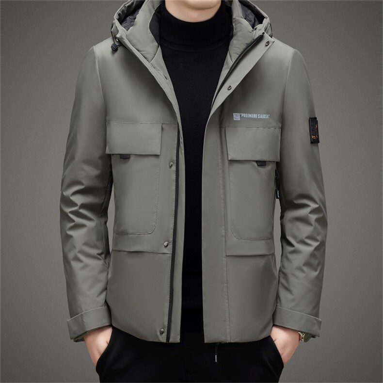 BAMJ-9615钱塘2020-2中年男士冬季厚款有帽百搭时尚羽绒服P175,男装羽绒服,钱塘207-2