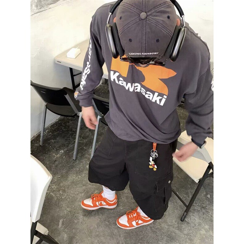 W9643-P45网图现货美式复古大口袋工装短裤夏季新款休闲七分裤,男装牛仔裤,星座1608-2