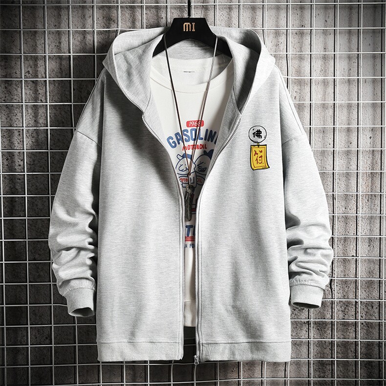 KS21016-P38连帽开衫卫衣男运动外套大码班服网格挂拍,男装卫衣,电商A040A