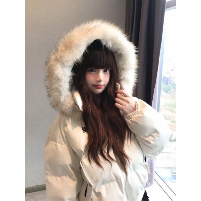 DD05-p95毛领连帽派克棉服,男装棉衣,电商B323A