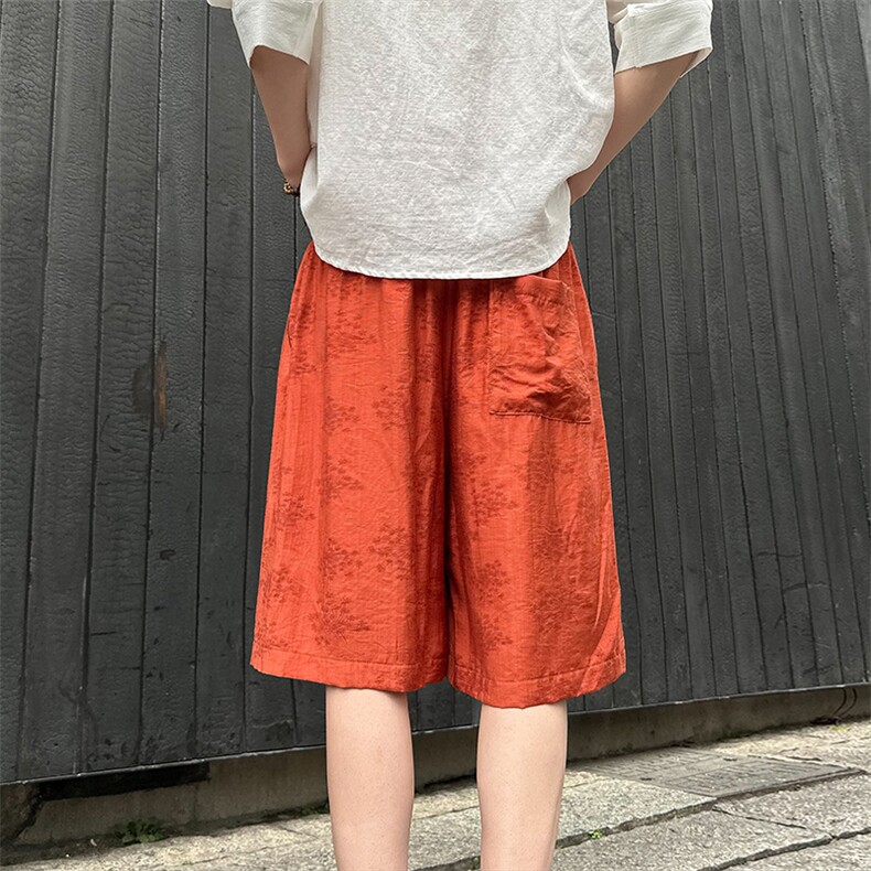 2024夏季新款外景大码新中式棉麻短裤M-5XHK24304-特P25,男装牛仔裤,电商A022
