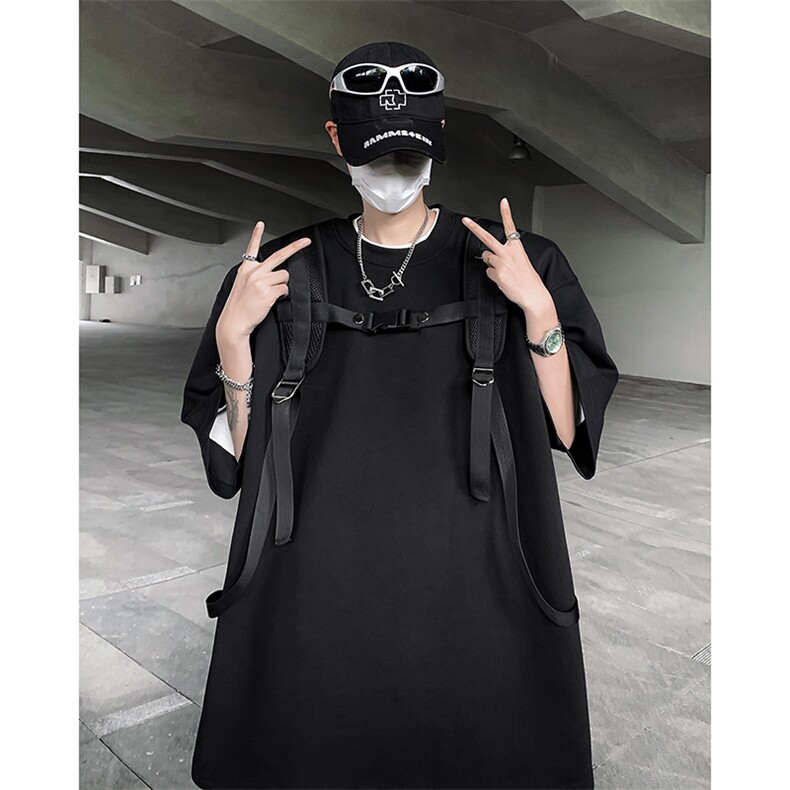 现货!25夏季男士设计背包带垫肩短袖DX128-P88现货,男装T恤,电商B288