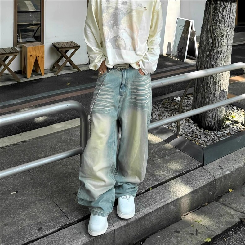 2025新款男春夏秋宽松牛仔裤,男装牛仔裤,星座506A