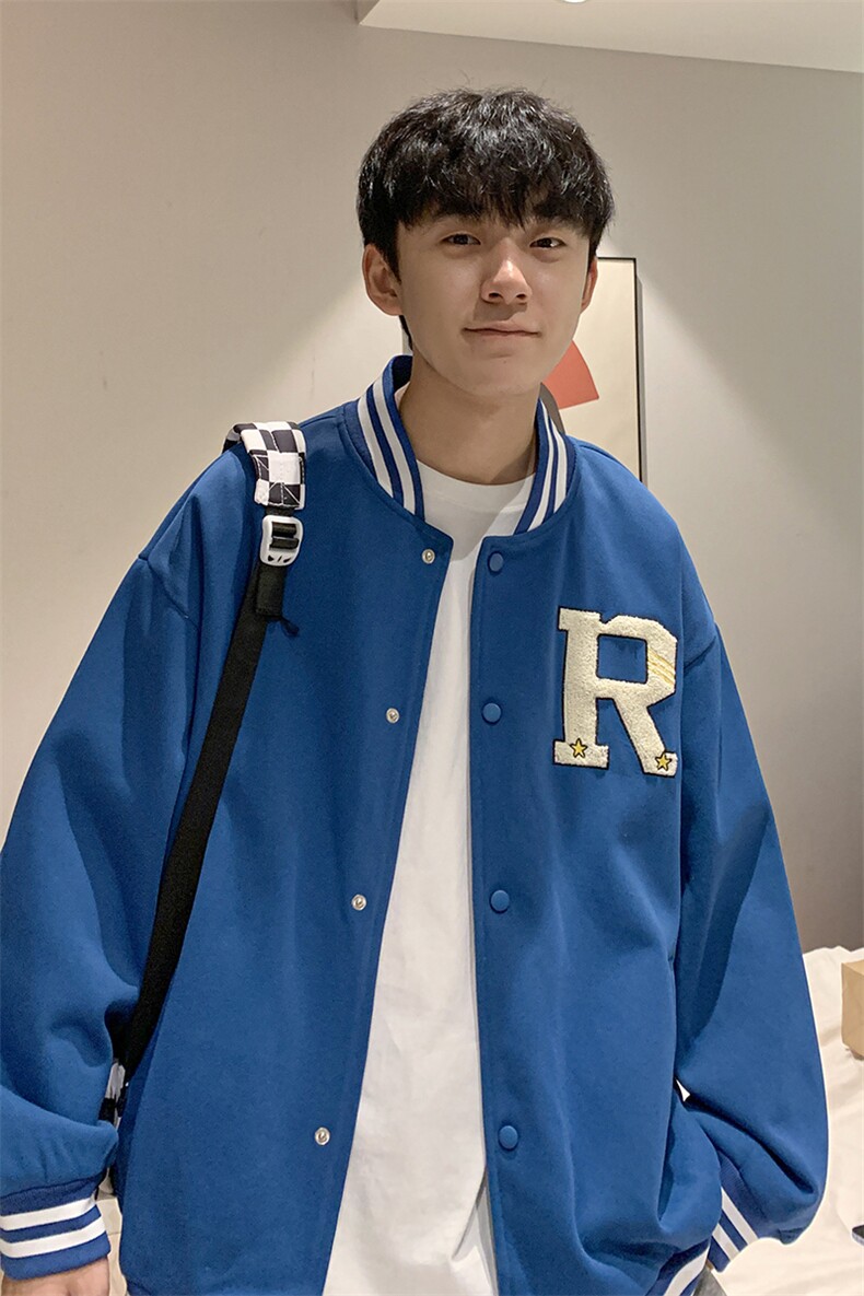2025秋装新款男装宽松潮流百搭夹克外套上衣D201-DM166-P70,男装夹克,电商D321-1