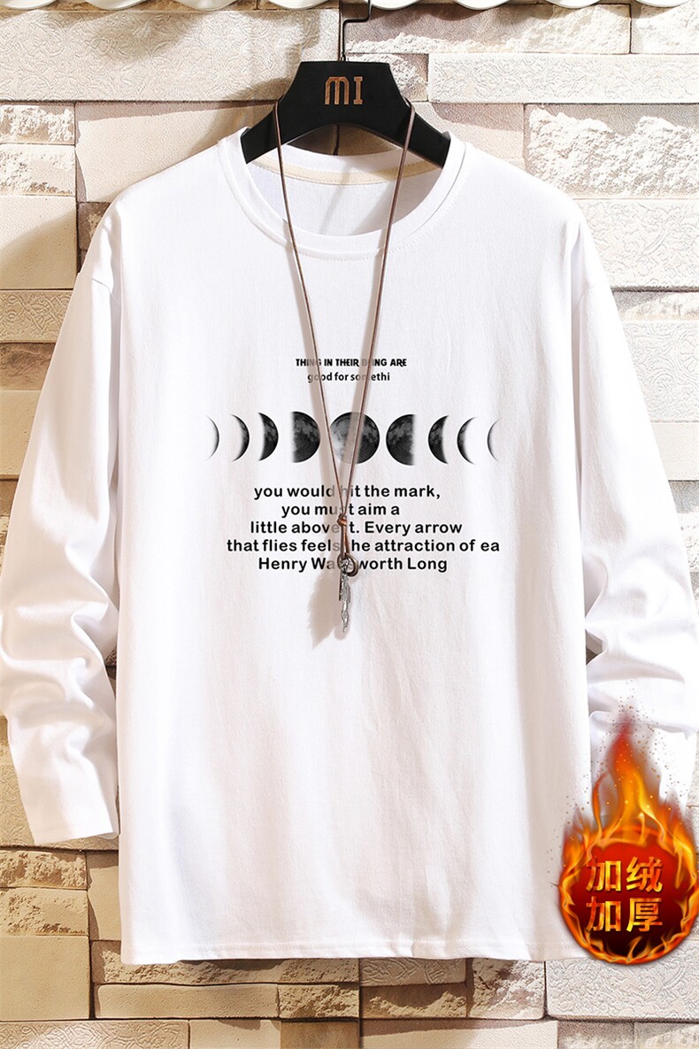 TX3135-P28加绒-P35纯长袖t恤男大码圆领打底衫体恤上衣服,男装T恤,电商A040A