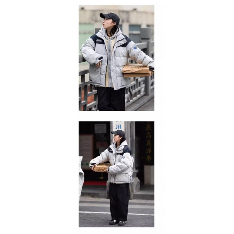 日系男女撞色拼接棉服秋冬季潮牌美式高街宽松加厚棉衣外套原宿,男装棉衣,星座506A