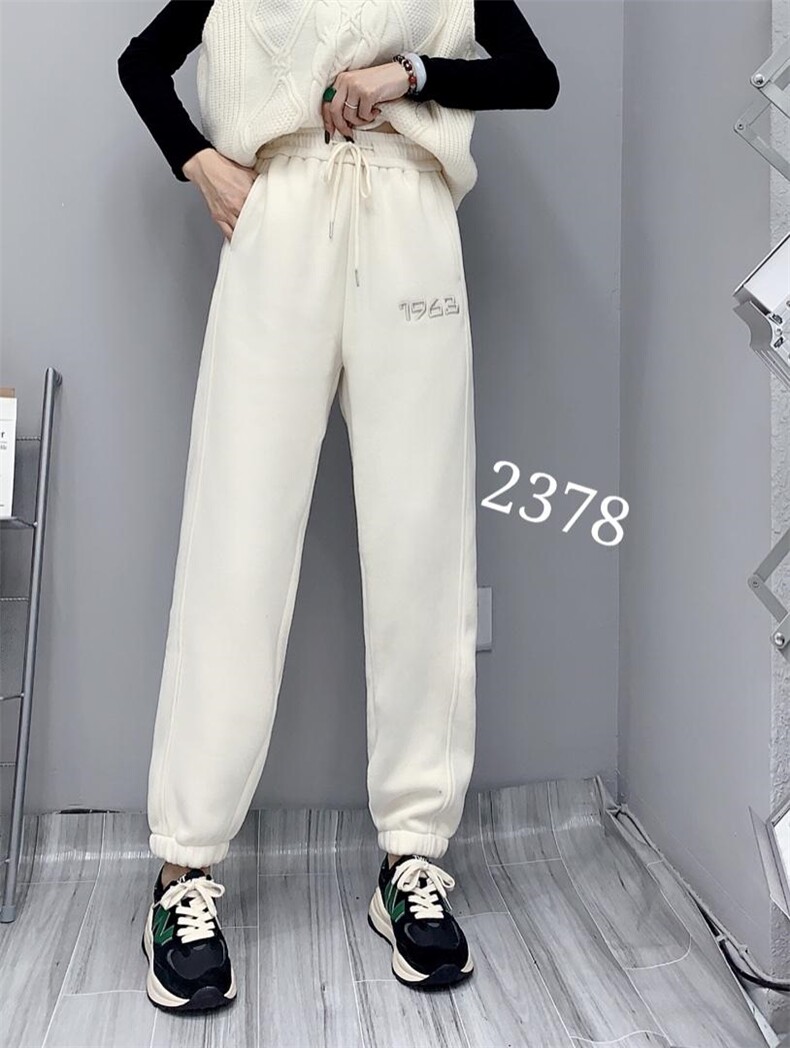 数字刺绣收脚卫裤，女装休闲裤，帝瀛 DY