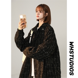 JK8007/P60春装现货中性风小香风宽松外套夹克男女潮男女上衣