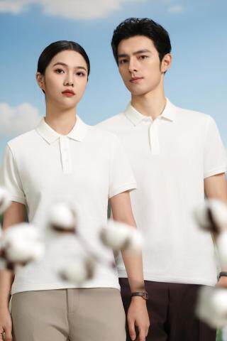 2025年夏季宽松型青春流行POLO衫透气男女同款，男装T恤，玖雅羊绒