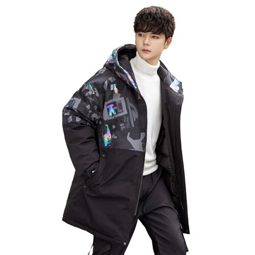TIM2026冬季新款90%白鸭绒中长款连帽羽绒服男XZ109-Y2222-P218,男装羽绒服,星座109