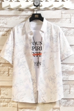 精品花衬衫大码男短袖夏季痞帅休闲上衣服外套翻领衬衣A012/P35，男装衬衫，电商A012