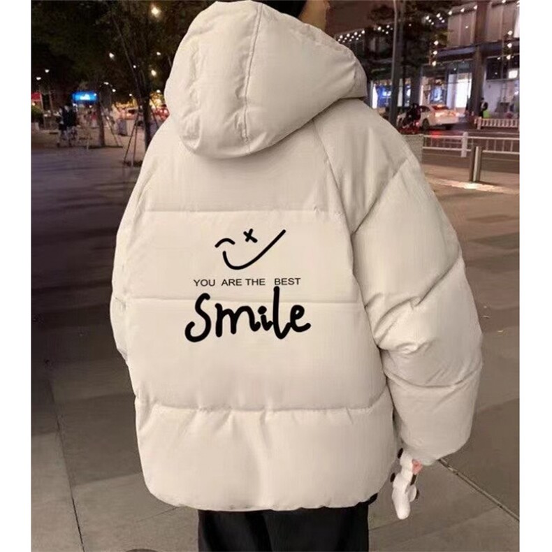 加厚新款面包连帽棉服保暖学生棉袄冬季棉衣男女印花外套 MY555图片