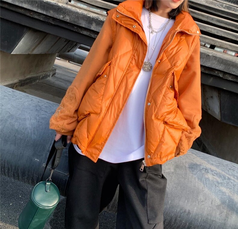 【现货】冬季新品，欧版宽松羽绒服，女装羽绒服，雯哲