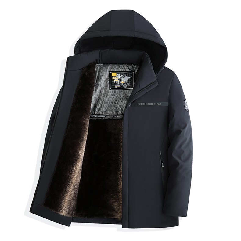 中老年冬季棉服男御防寒服加绒加厚保暖棉袄中年爸爸棉衣外套,男装棉衣,星座1508