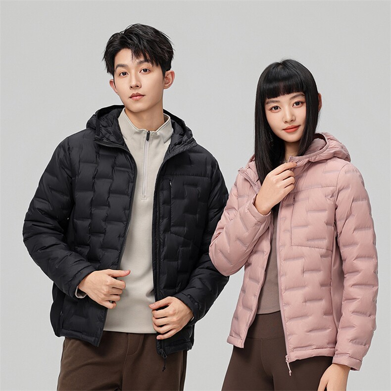 新款90绒子轻薄情侣装羽绒服秋冬男女款连帽轻薄羽绒服外套,男装羽绒服,钱塘723
