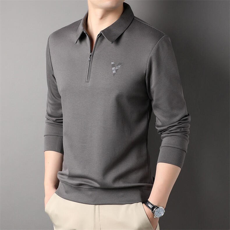 G99610男式秋季服装新款长袖T恤青年翻领卫衣四季打底体恤P65,男装卫衣,电商B360