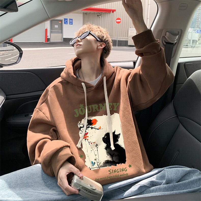 连帽卫衣男大码胖子帽衫大号运动服WY2433-P35,男装卫衣,电商A040