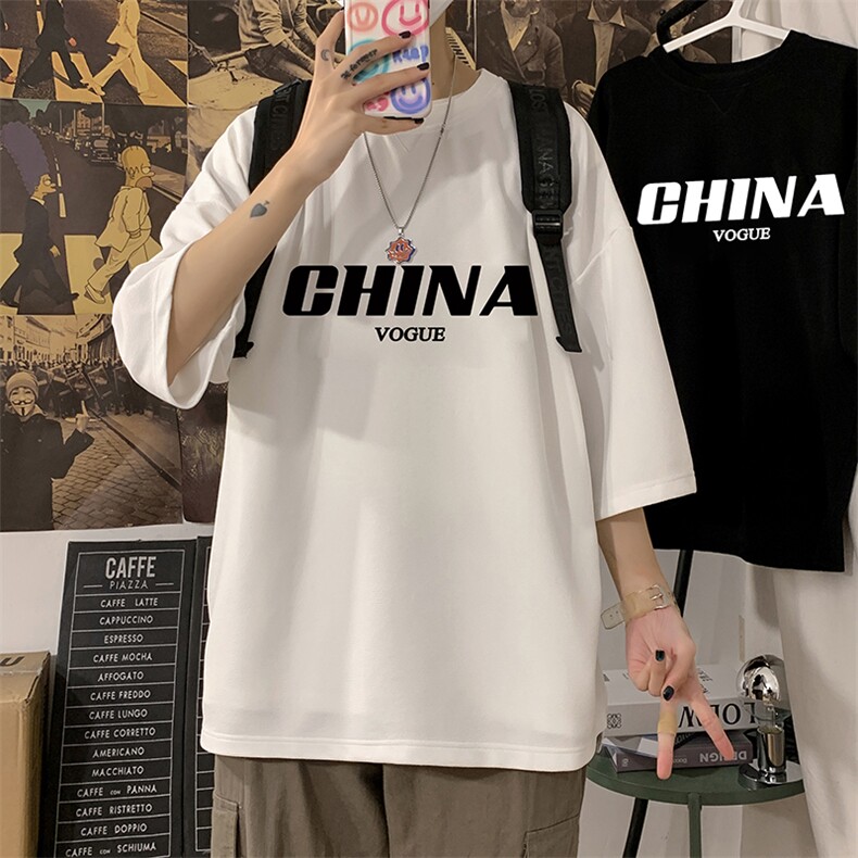 Q11001-P30春夏季七分袖t恤男大码五分袖男短袖中袖,男装T恤,电商A040
