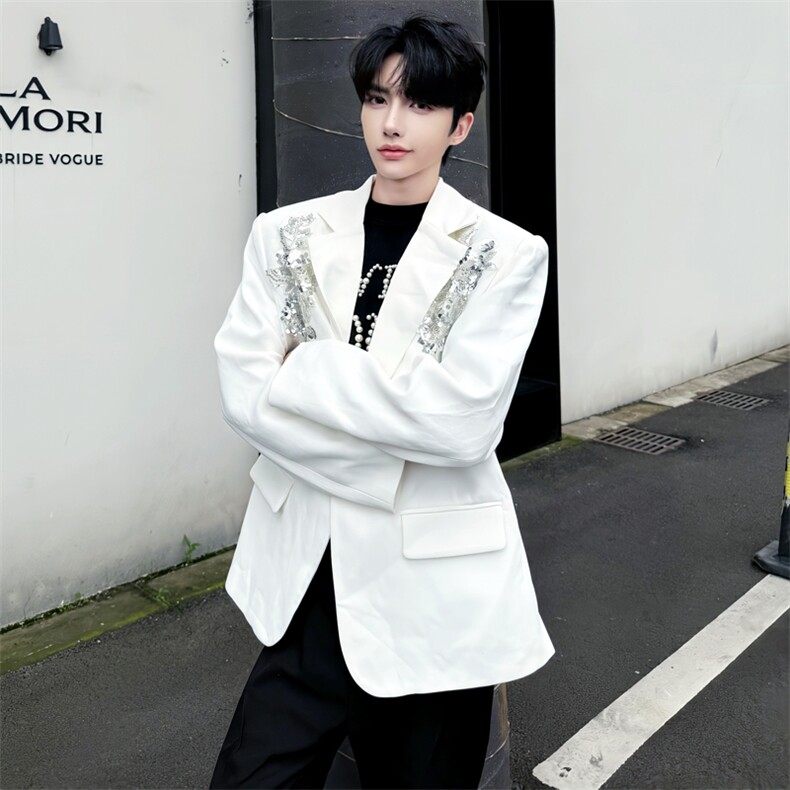 （）小众亮片立体绣花西装外套感轻奢高定西服男5222-P108,男装西服,星座910-5