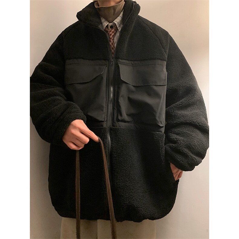 工装棉衣羊羔毛外套厚夹克棉袄港风棉服日系1016-1W86P128K158,男装棉衣,星座1016-1（原电商B408-1）