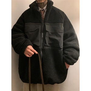 工装棉衣羊羔毛外套厚夹克棉袄港风棉服日系1016-1 W86 P128 K158图片