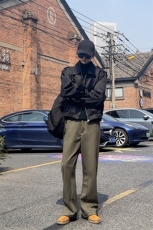 轻熟风加厚男裤秋冬季毛呢休闲裤修身直筒长裤1412-2/230/P55，男装休闲裤，星座1412-2