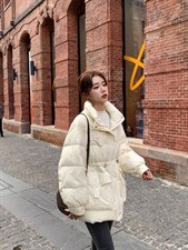 [现货]糖果色抽绳羽绒服，女装羽绒服，名依人