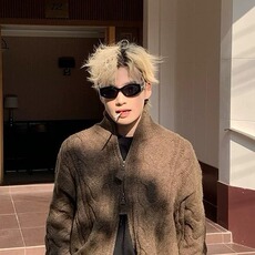 2025年开衫毛衣外套外穿春秋宽松显瘦圆领针织衫上衣，男装针织衫/毛衣，星座506A