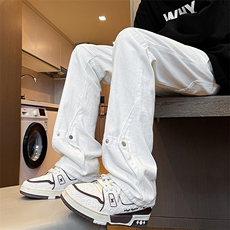 加长版裤子男高个子春秋微喇牛仔裤185cm110直筒KZ015P60加绒P70，男装牛仔裤，电商B312