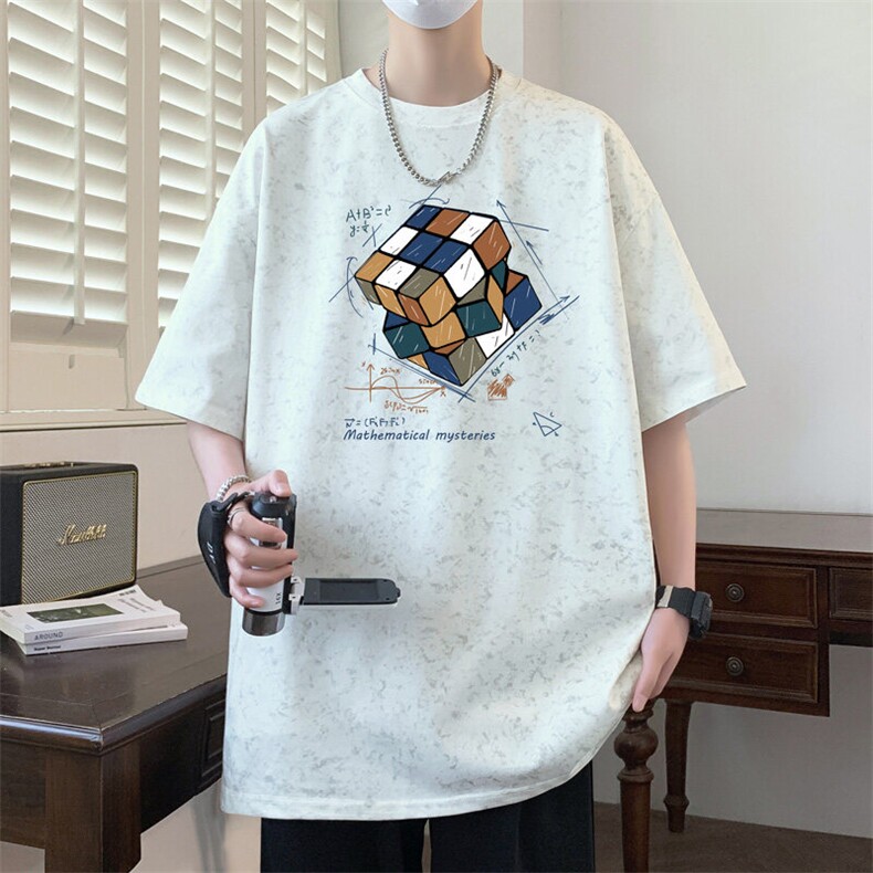 ！2026夏季新款男士小碎花印花短袖T恤情侣半袖T2565特P25图片