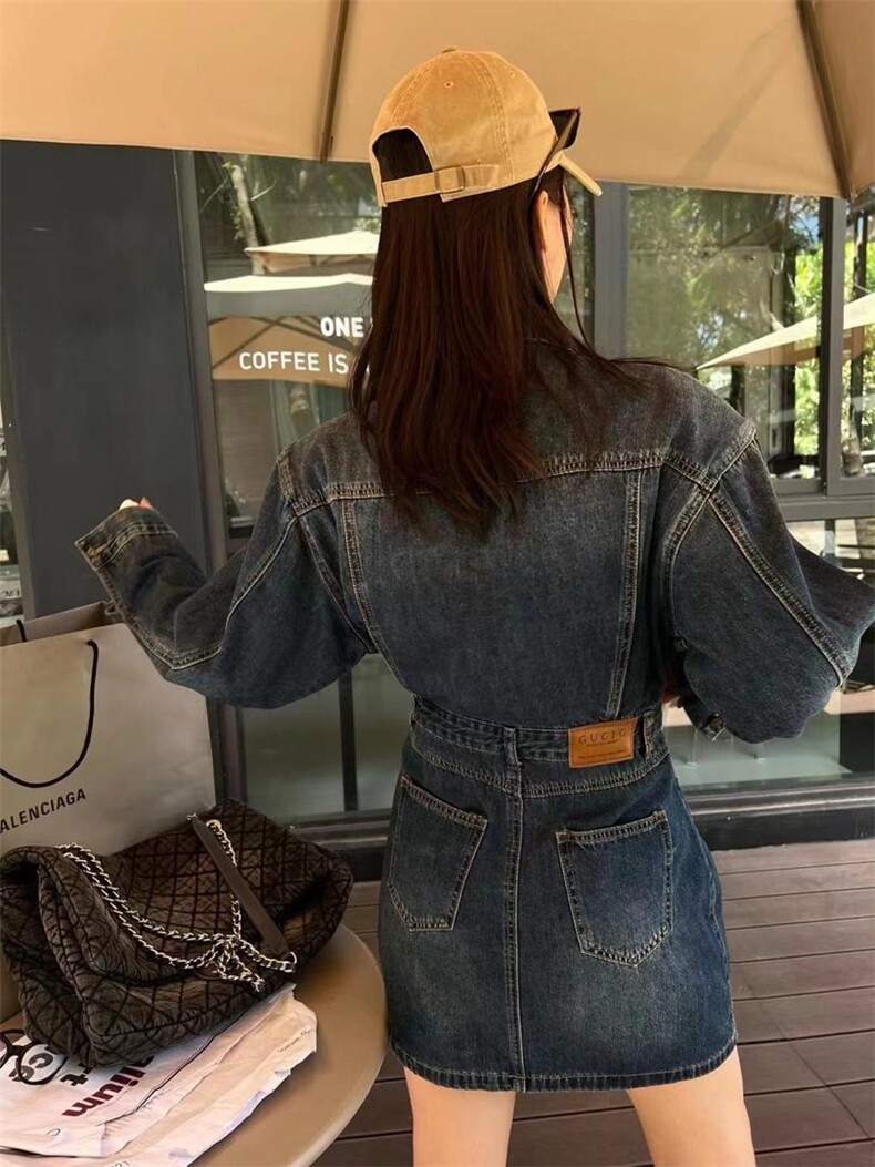 牛仔连衣裙，女装连衣裙，肆尔