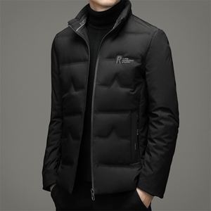 冬季中年纯色羽绒服立领男中长款冬装外套爸爸装MYYL6701-P210图片