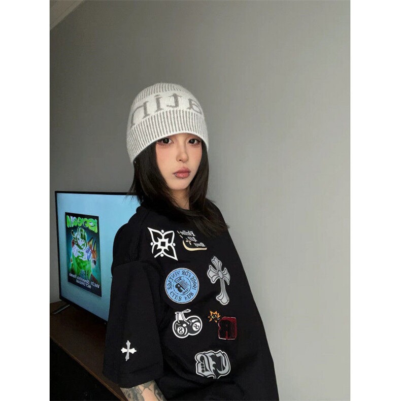 XZ809A/BBBT41/P20/控38重磅印花美式复古圆领T恤,男装T恤,星座809A(原222-1)