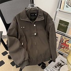 美式底特律工装夹克男春新款潮牌宽松休闲小众解构外套W6476-P92，男装夹克，星座412-2