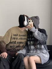 美式渐变仿貂绒毛衣男慵懒风休闲针织衫M8825P65，男装针织衫/毛衣，星座1116-2