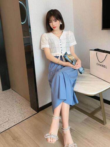 两件套连衣裙，仙，4码现货，女装连衣裙，依柏璐