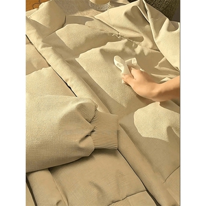 直播现货原版高品质冬季美式帆布皮棉服立体纹理加厚棉衣外套图片