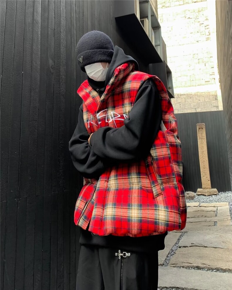 美式复古马甲男秋冬外搭设计感小众立领坎肩宽松加厚MJ9011-P68,男装背心/马甲,星座1109-3