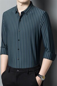高档长袖衬衫中青年春秋季休闲时尚衬衣百搭男装上衣 HM3395-P85图片